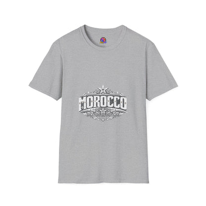 Morocco Vintage Graphic T-Shirt — Travel Tee with Ornamental Crest