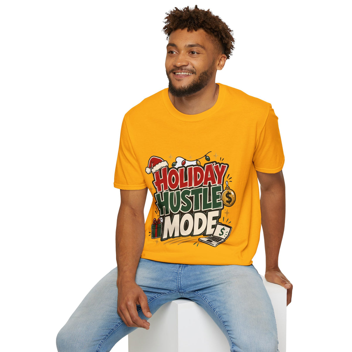 Holiday Hustle Mode T-Shirt — Funny Christmas Graphic Tee