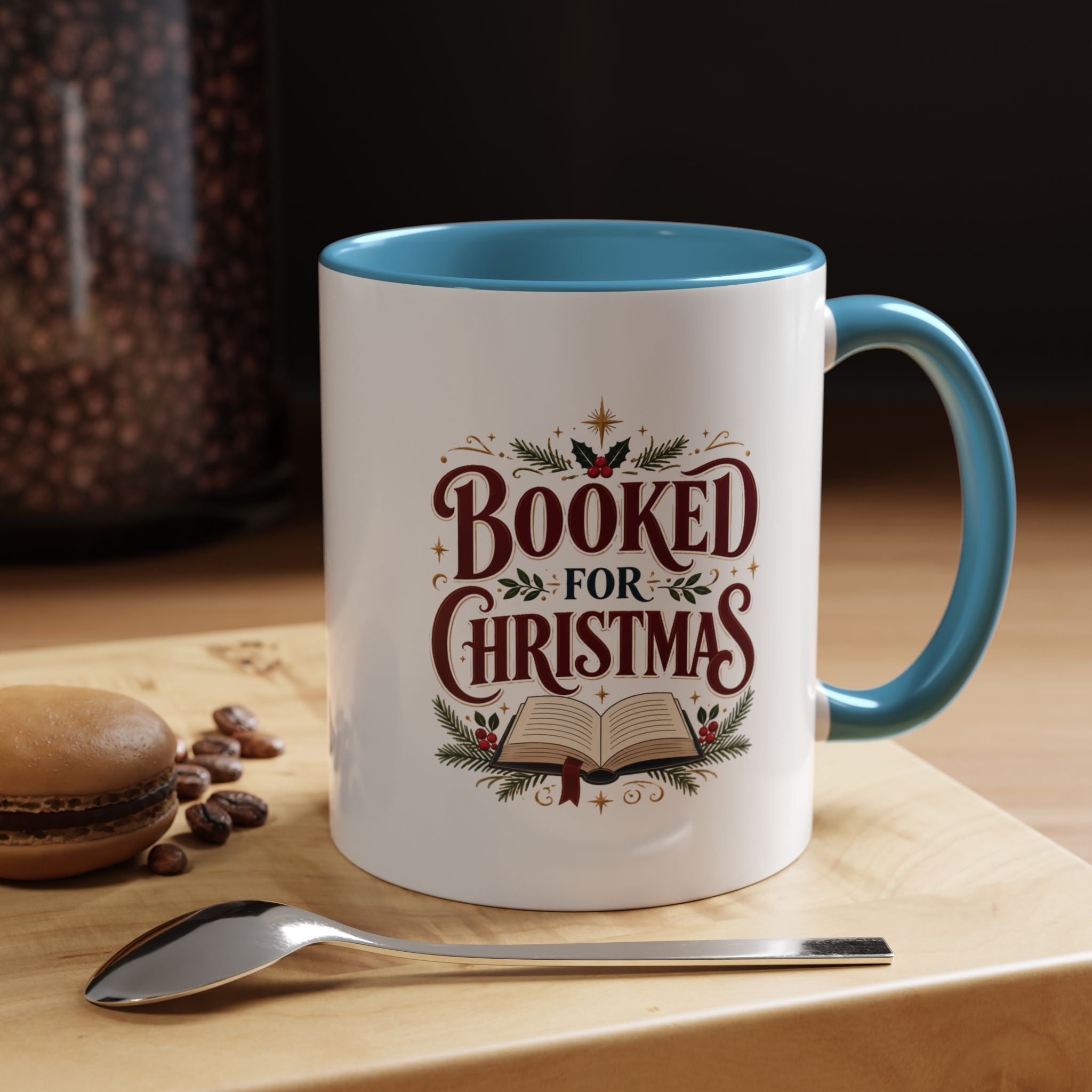 Christmas Booked for Christmas Coffee Mug — Holiday Book Lover Accent Mug