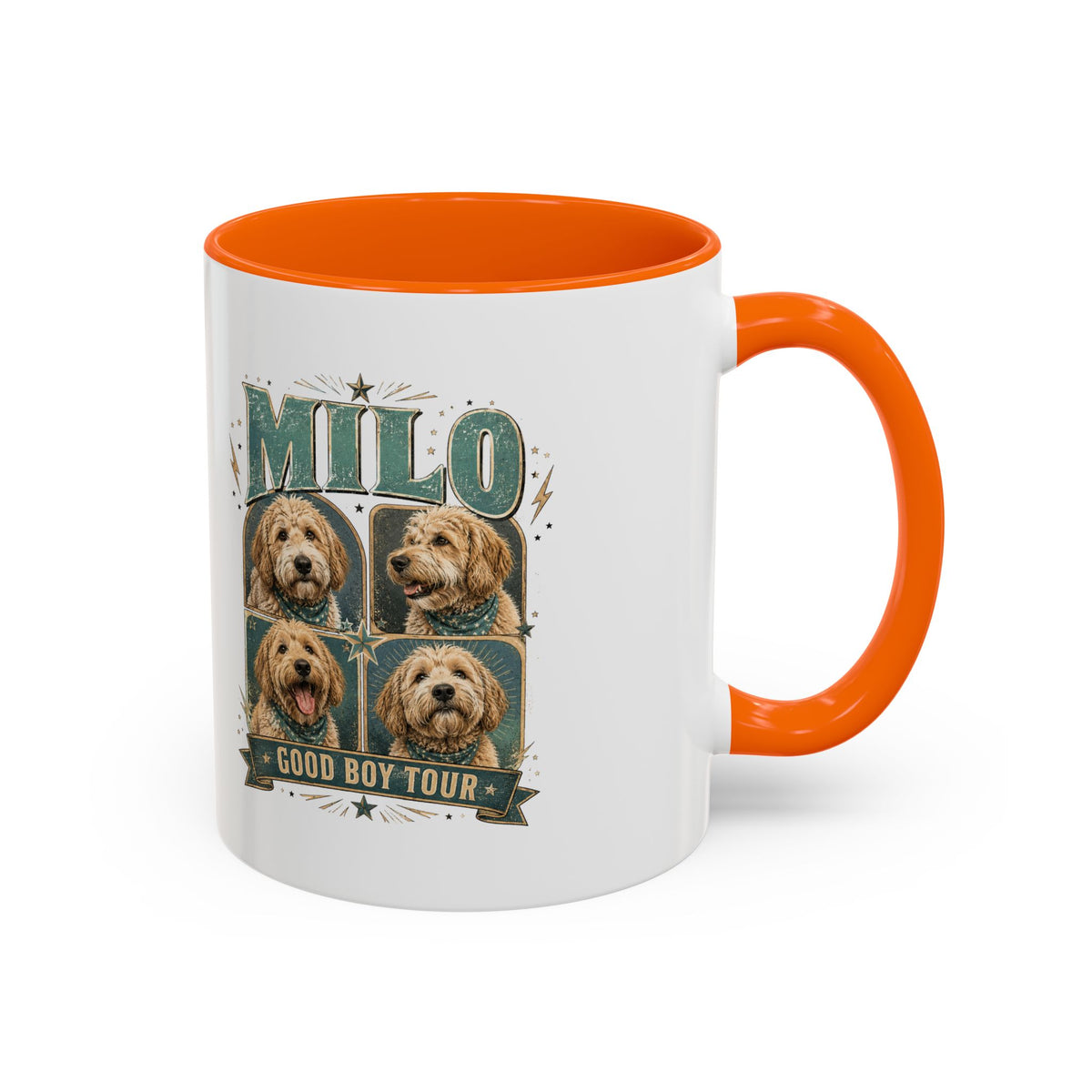 Milo Bailey Dog Dad Mom Milo 'Good Boy Tour' Accent Coffee Mug – Personalized Dog Lover Gift