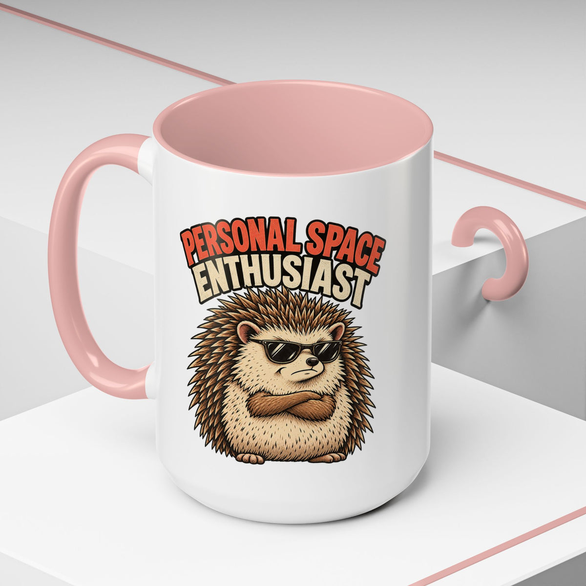 Funny And Witty "Personal Space Enthusiast" Accent Coffee Mug (11, 15oz)