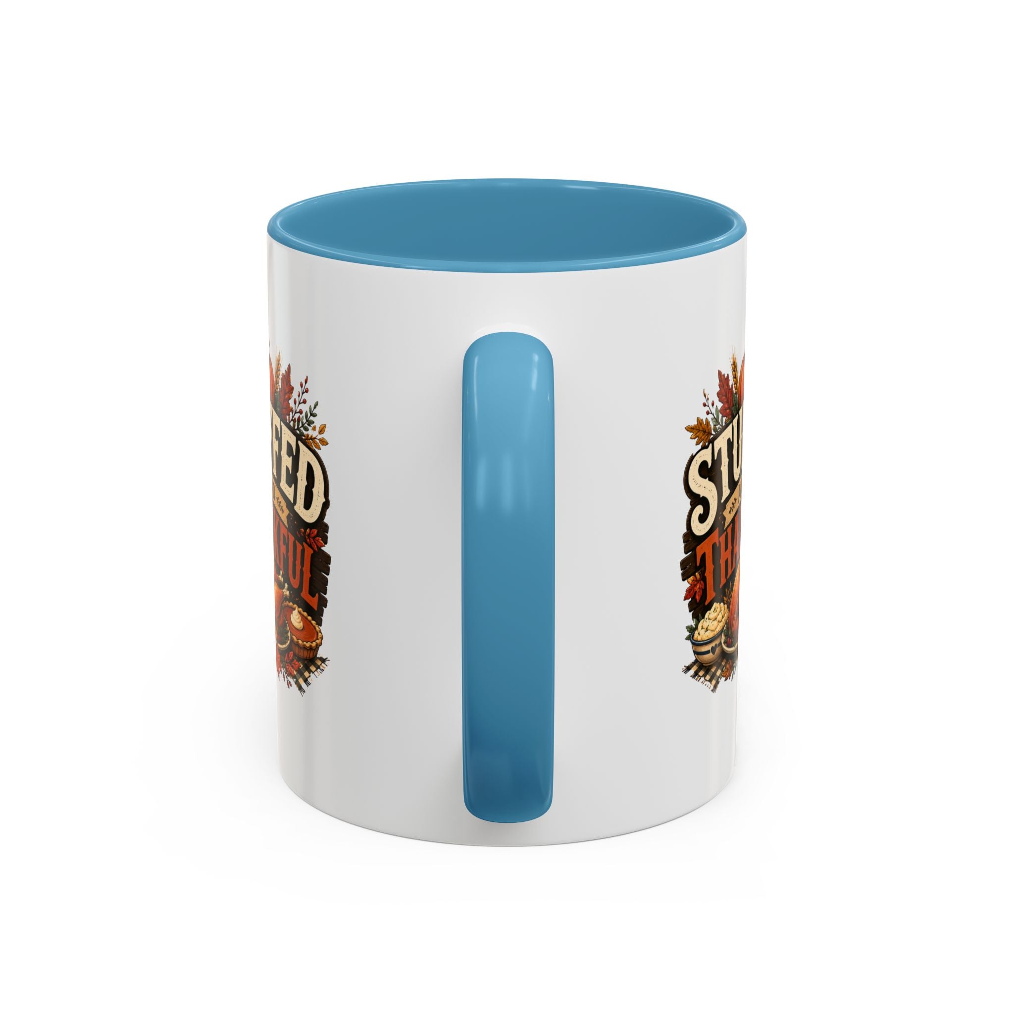 Thanksgiving Mug Stuffed and Thankful Coffee Mug — Thanksgiving Fall Holiday Kitchen Gift