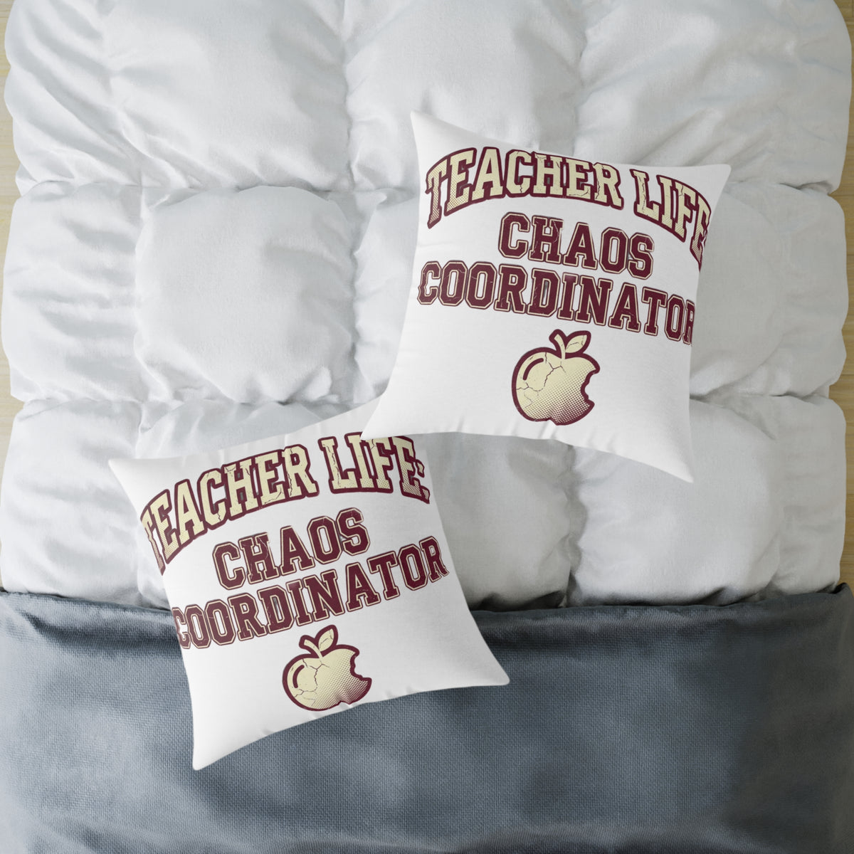 Funny Teacher Life Chaos Coordinator Square Pillow