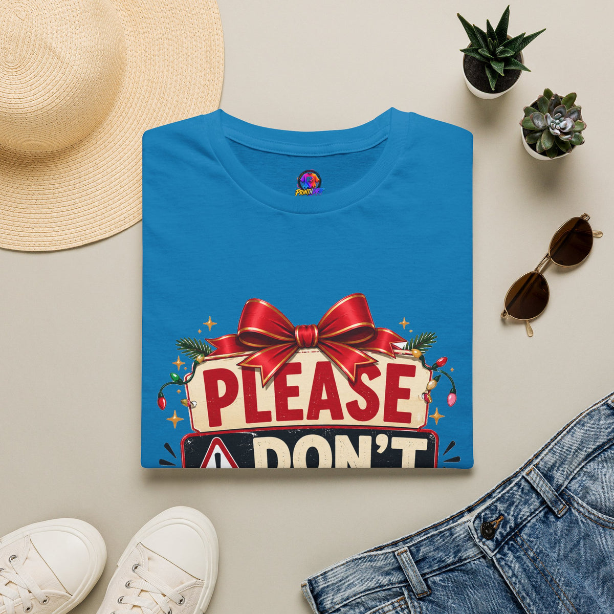 T-Shirt — "Please Don't Ask About My Life Plan" Funny Christmas Graphic Tee