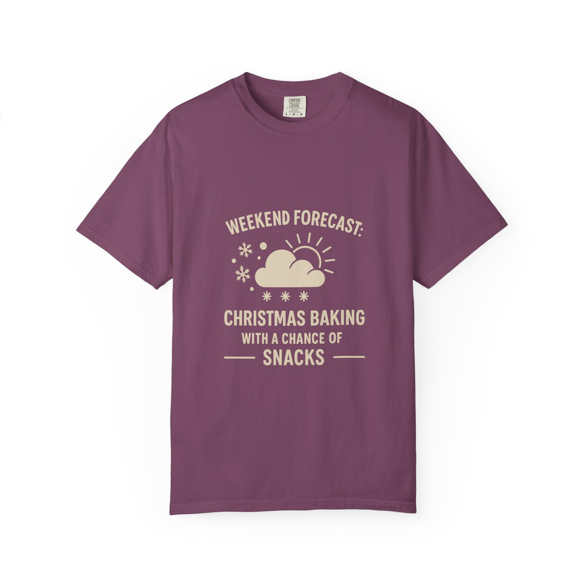 Christmas Baking T-Shirt — "Weekend Forecast: Christmas Baking with a Chance of Snacks"- Trending Now - October 2026
