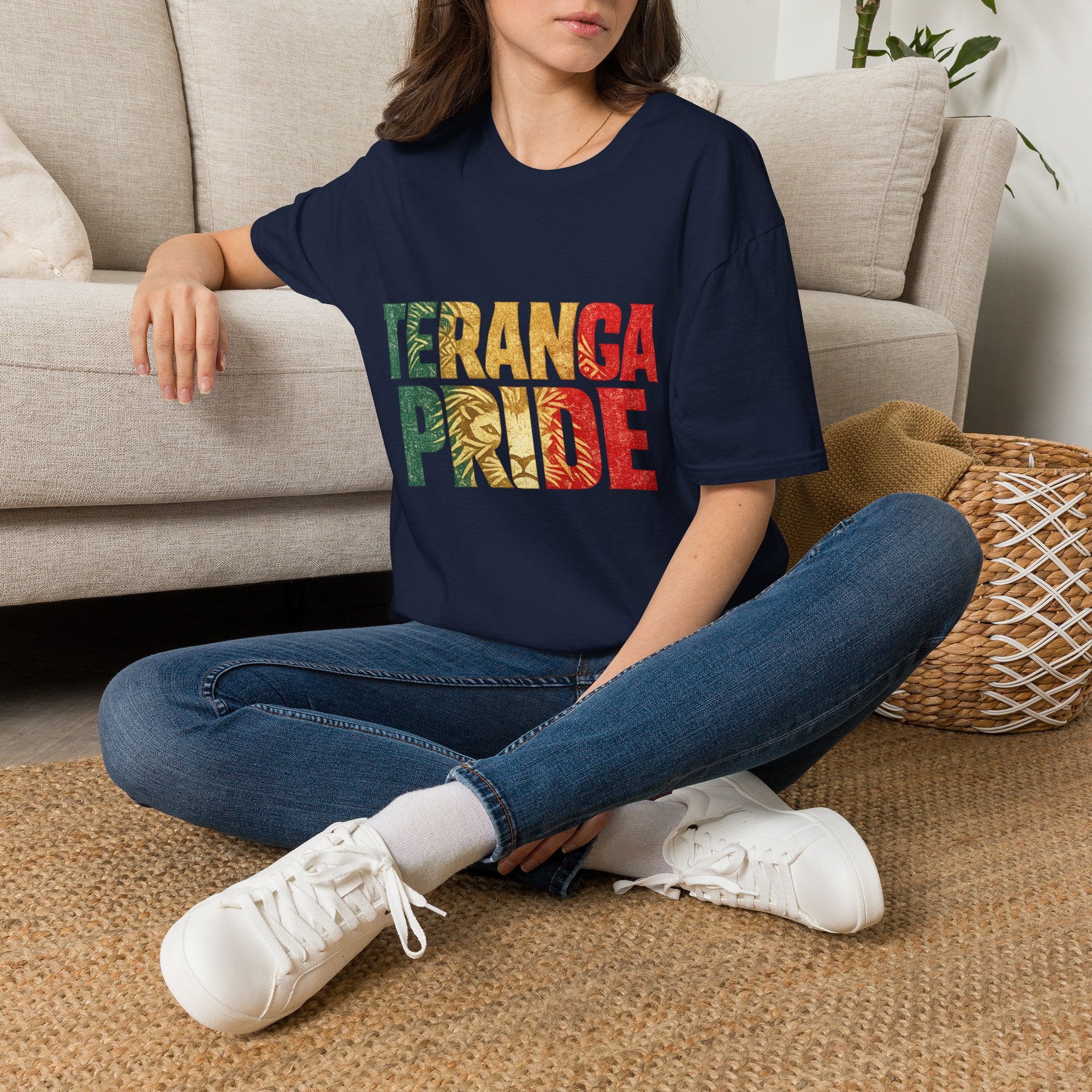 Senegal Teranga Pride T-Shirt — Senegal Flag Colors & Lion Graphic