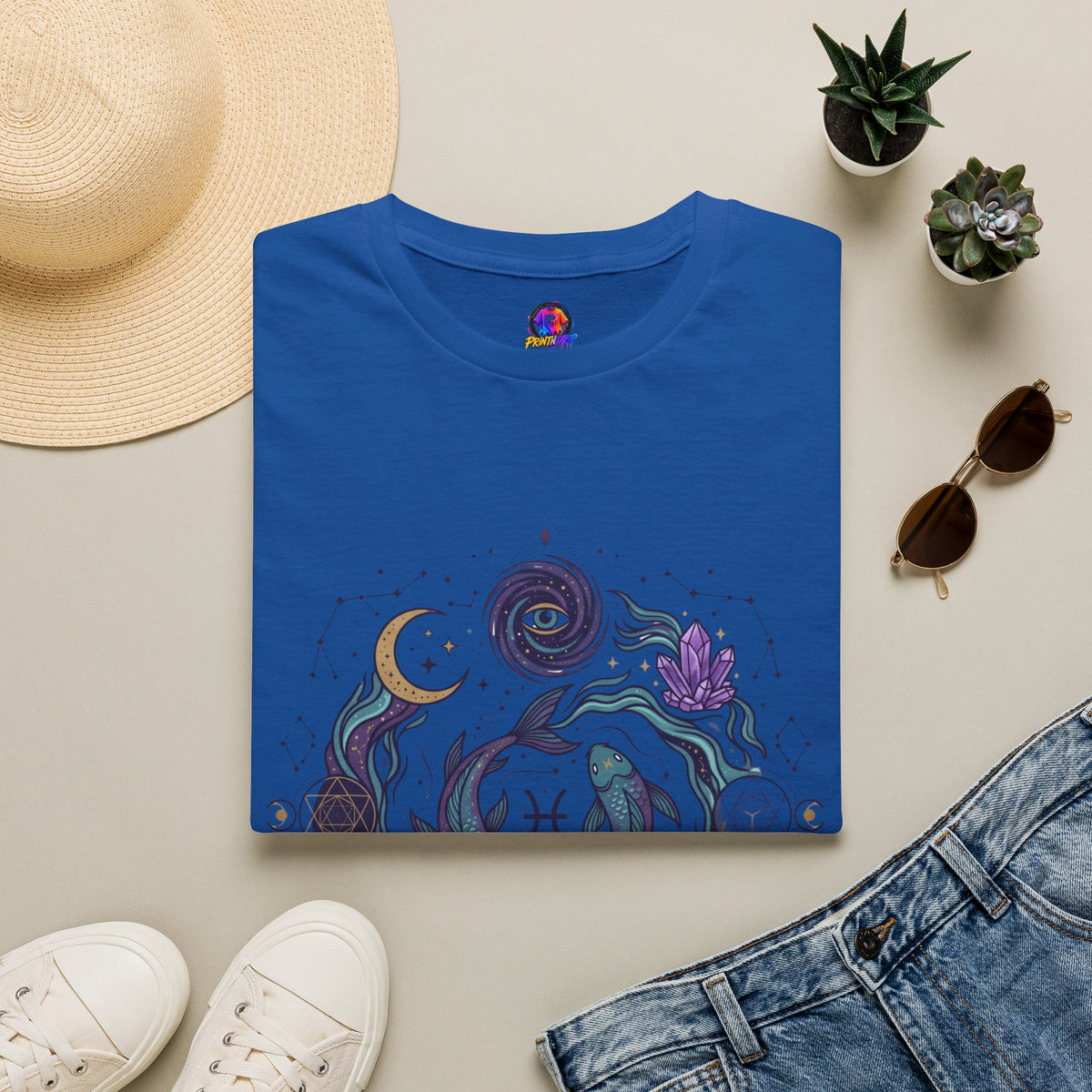 Pisces Mystic Vibes T-Shirt — Astrology Zodiac Tee with 'My vibe is mystical'