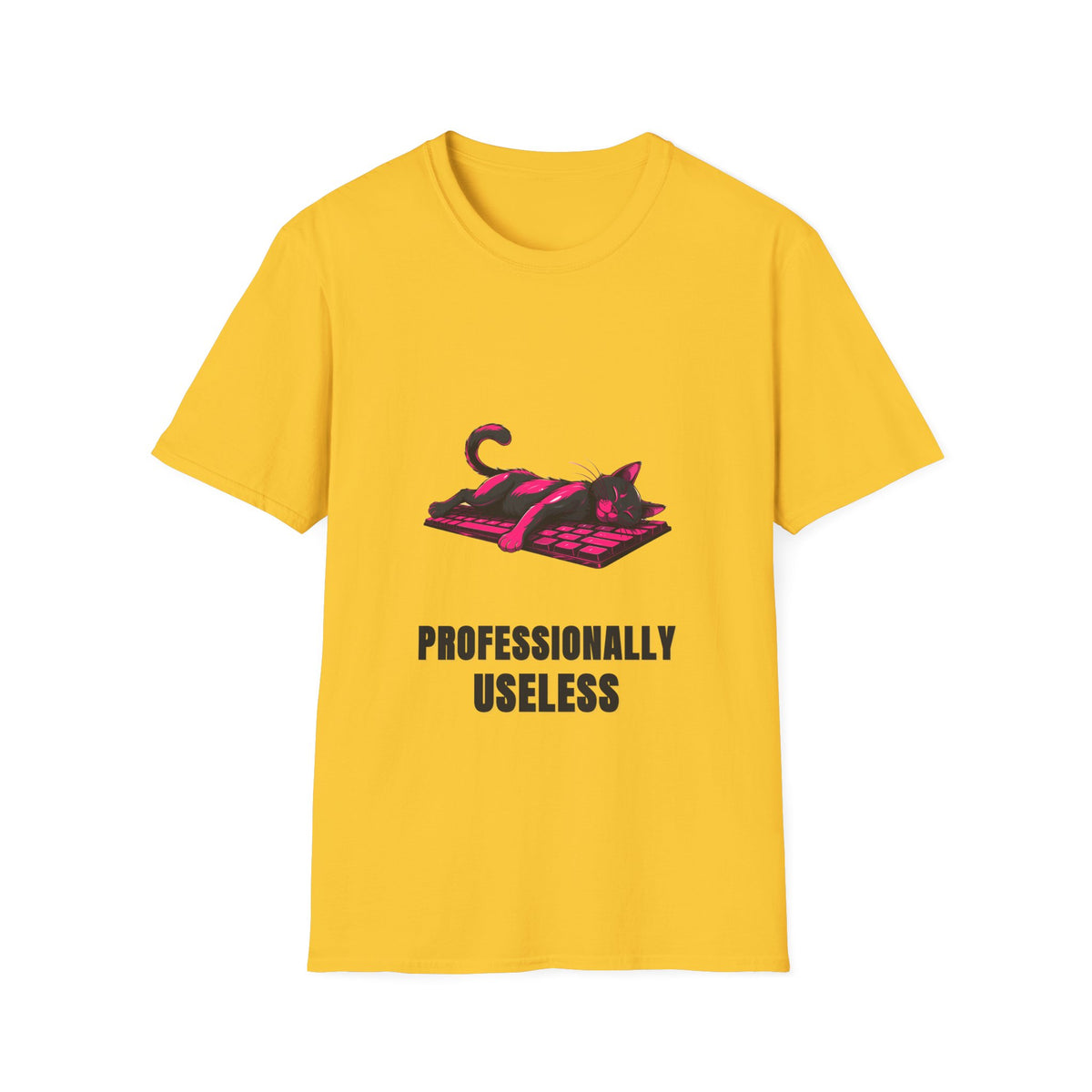 T‑Shirt — 'Professionally Useless' Relaxed Cat Graphic Tee - Trending Now - August 2026