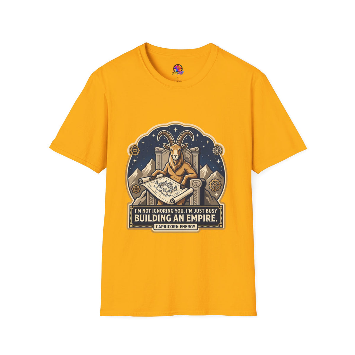 Capricorn Zodiac T-Shirt — "Building an Empire" Goat Horoscope Tee
