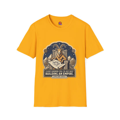 Capricorn Zodiac T-Shirt — "Building an Empire" Goat Horoscope Tee
