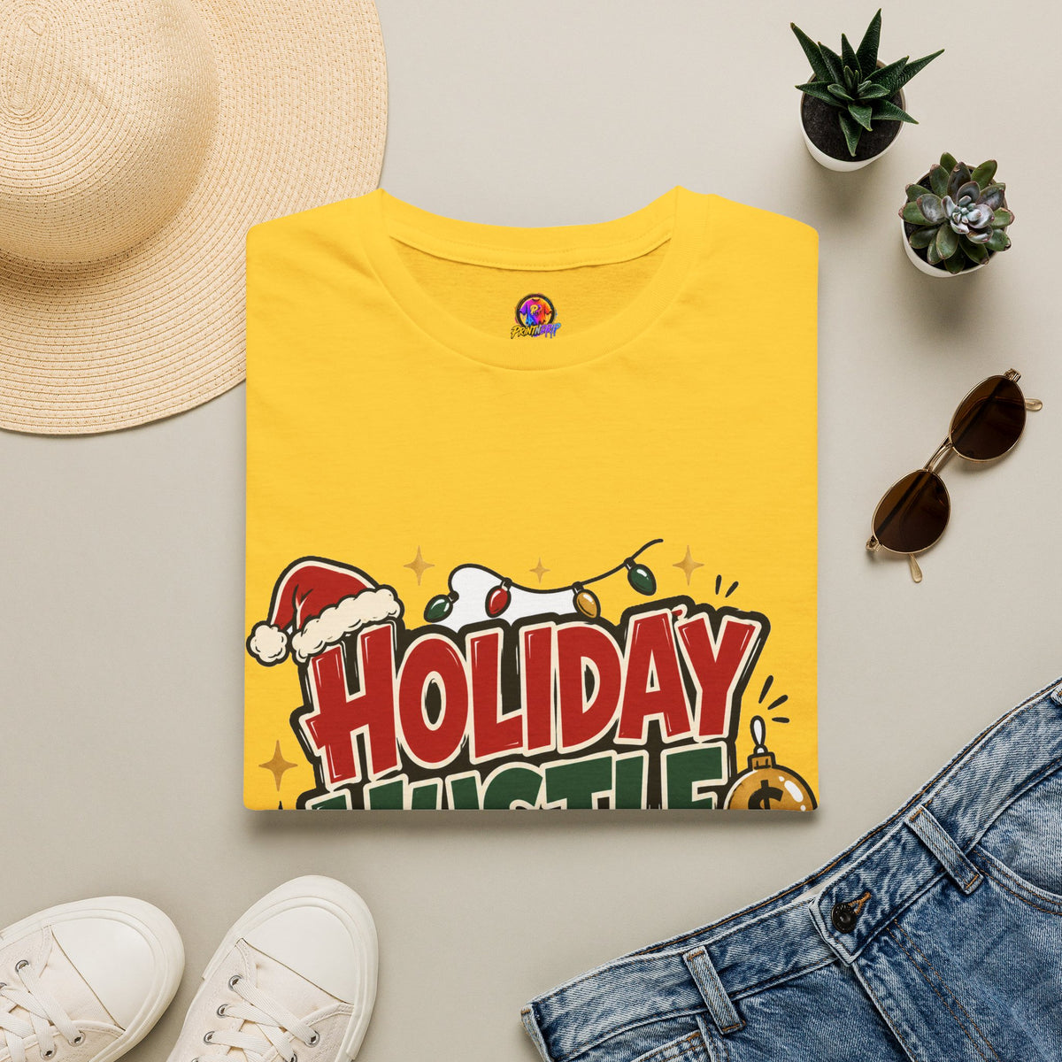 Holiday Hustle Mode T-Shirt — Funny Christmas Graphic Tee