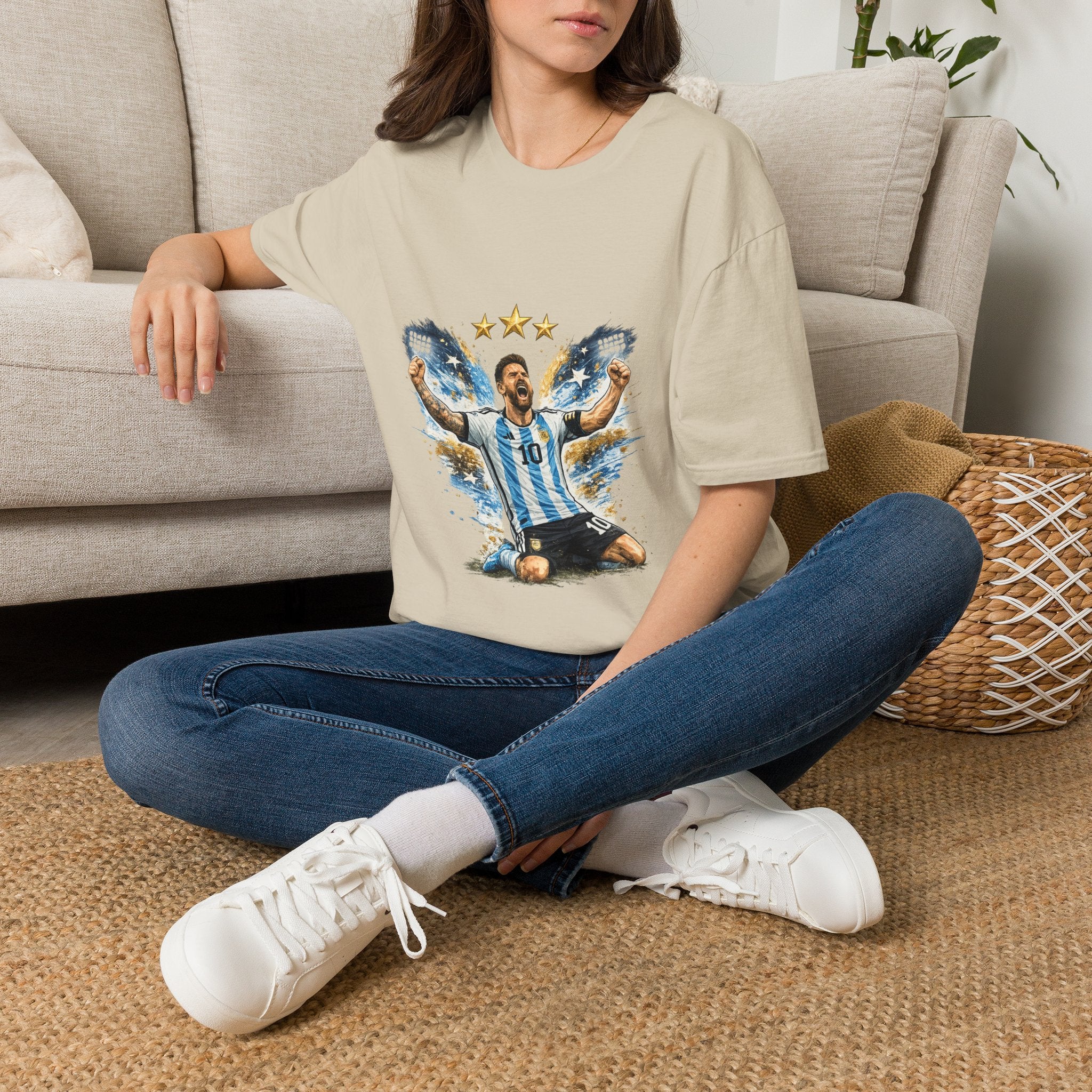 Argentina Soccer Legend Argentina T-Shirt — Celebratory Messi Design