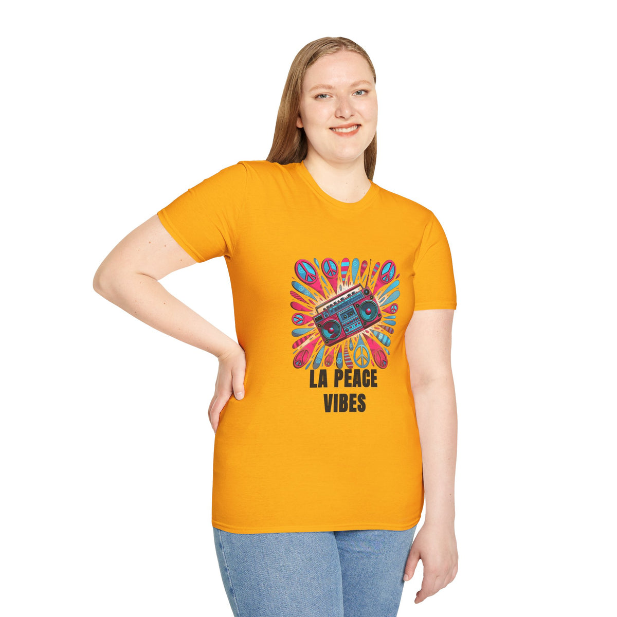 La Peace Vibes T-Shirt — Retro Boombox Peace Sign Graphic Tee - Trending Now - August 2026