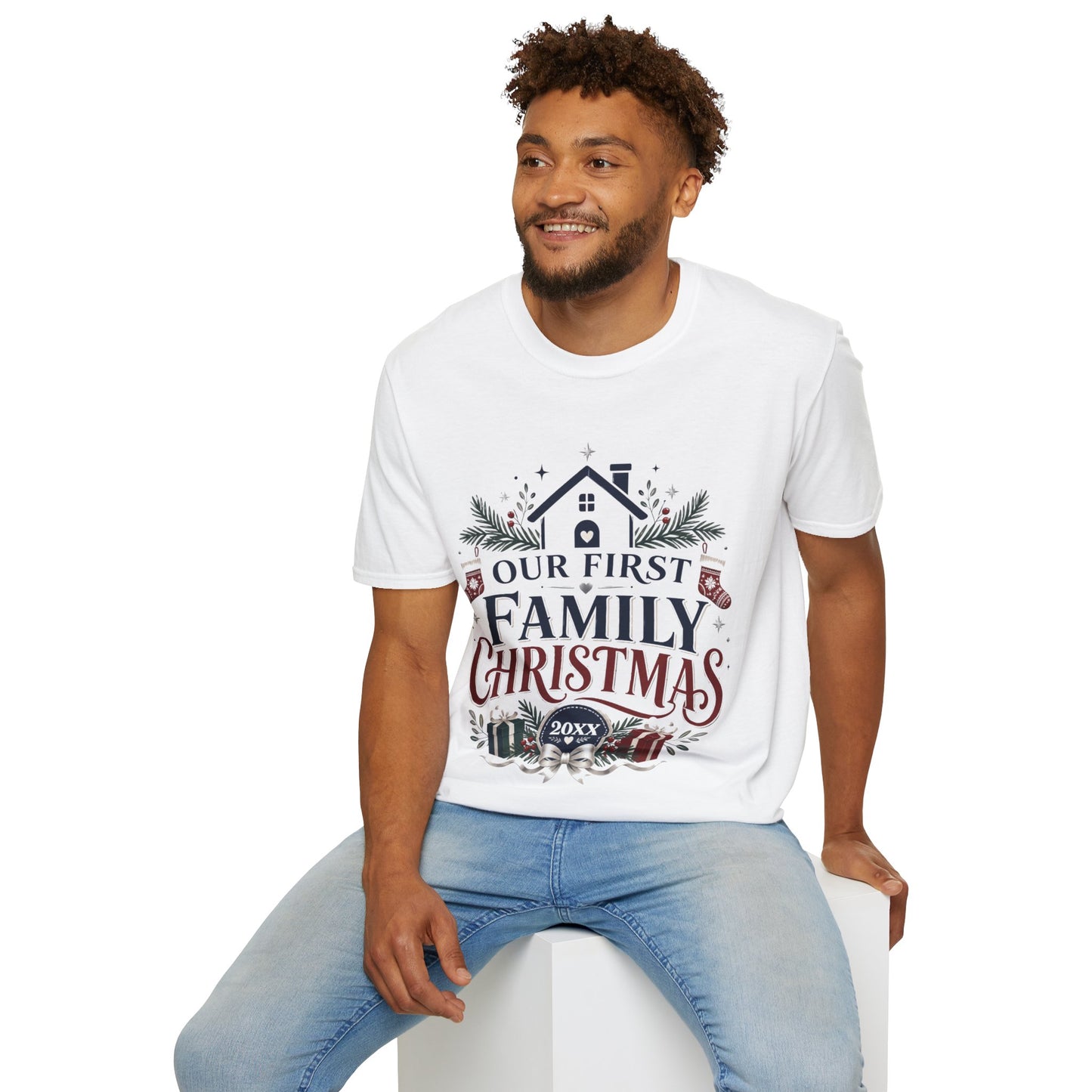 T-Shirt — Our First Family Christmas Personalized Tee