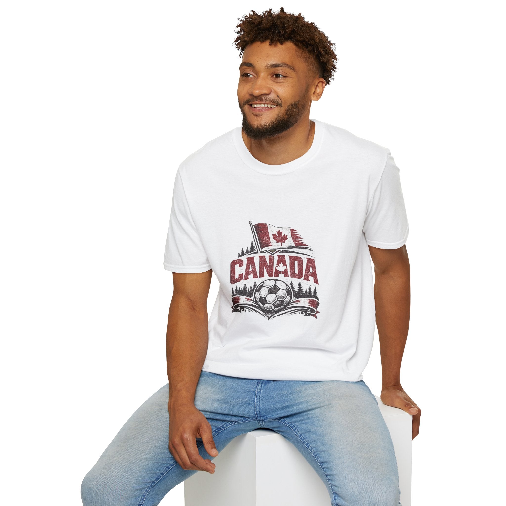 Canada Soccer T-Shirt – Vintage Maple Leaf Flag & Crest