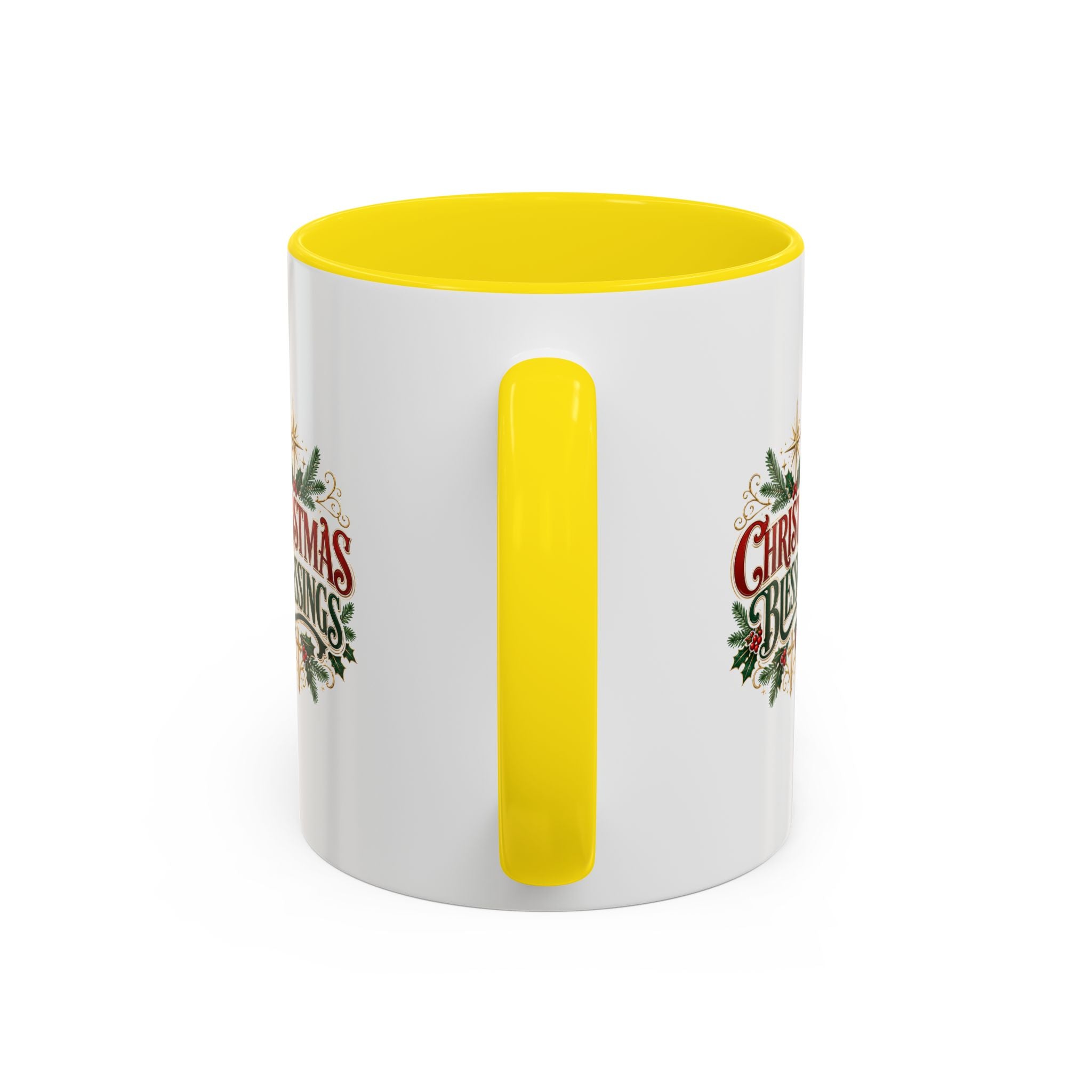 Christmas Blessings Accent Coffee Mug – Festive Holiday Tea & Coffee Cup