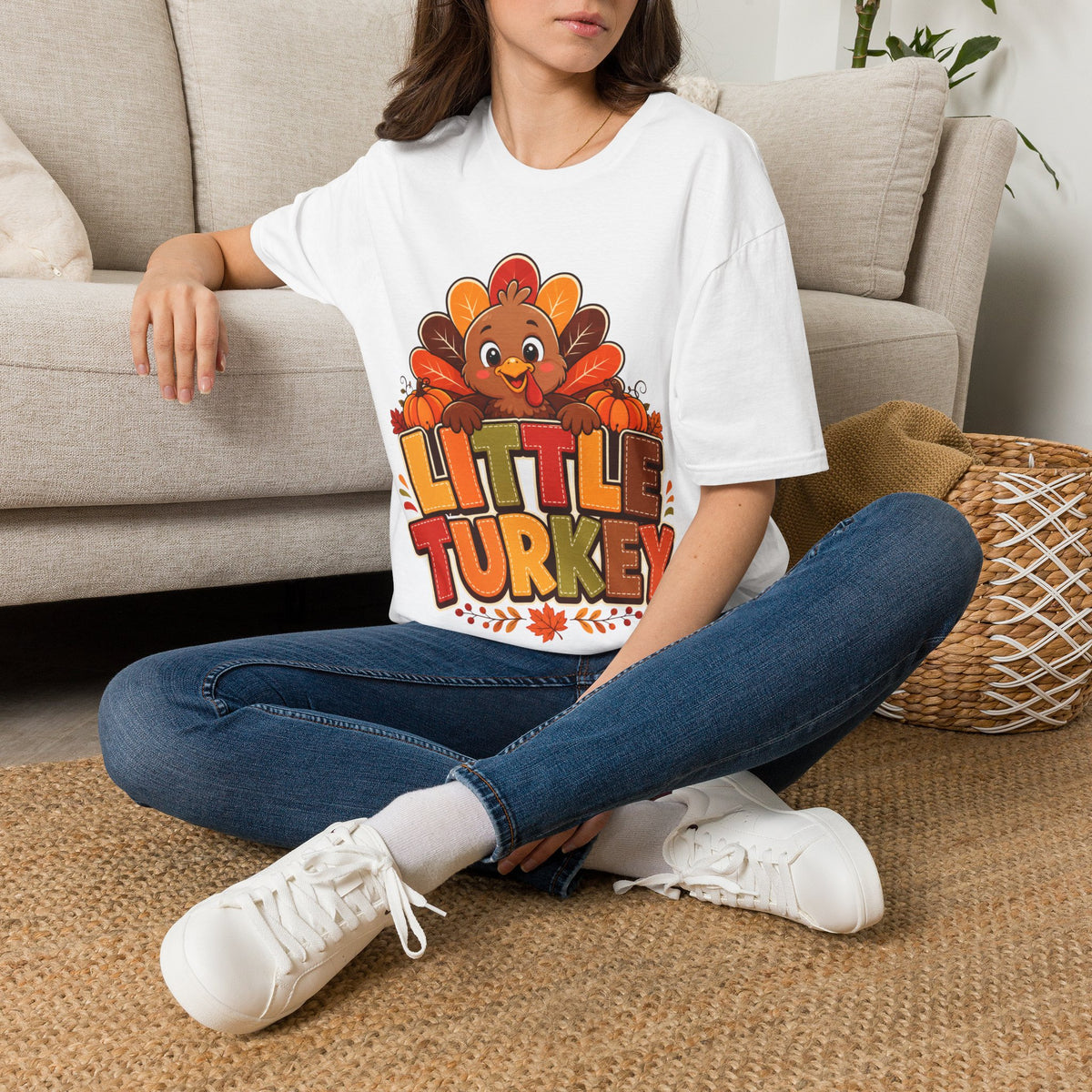 Thanksgiving T-Shirt Little Turkey T‑Shirt – Cute Thanksgiving Kids & Family Tee