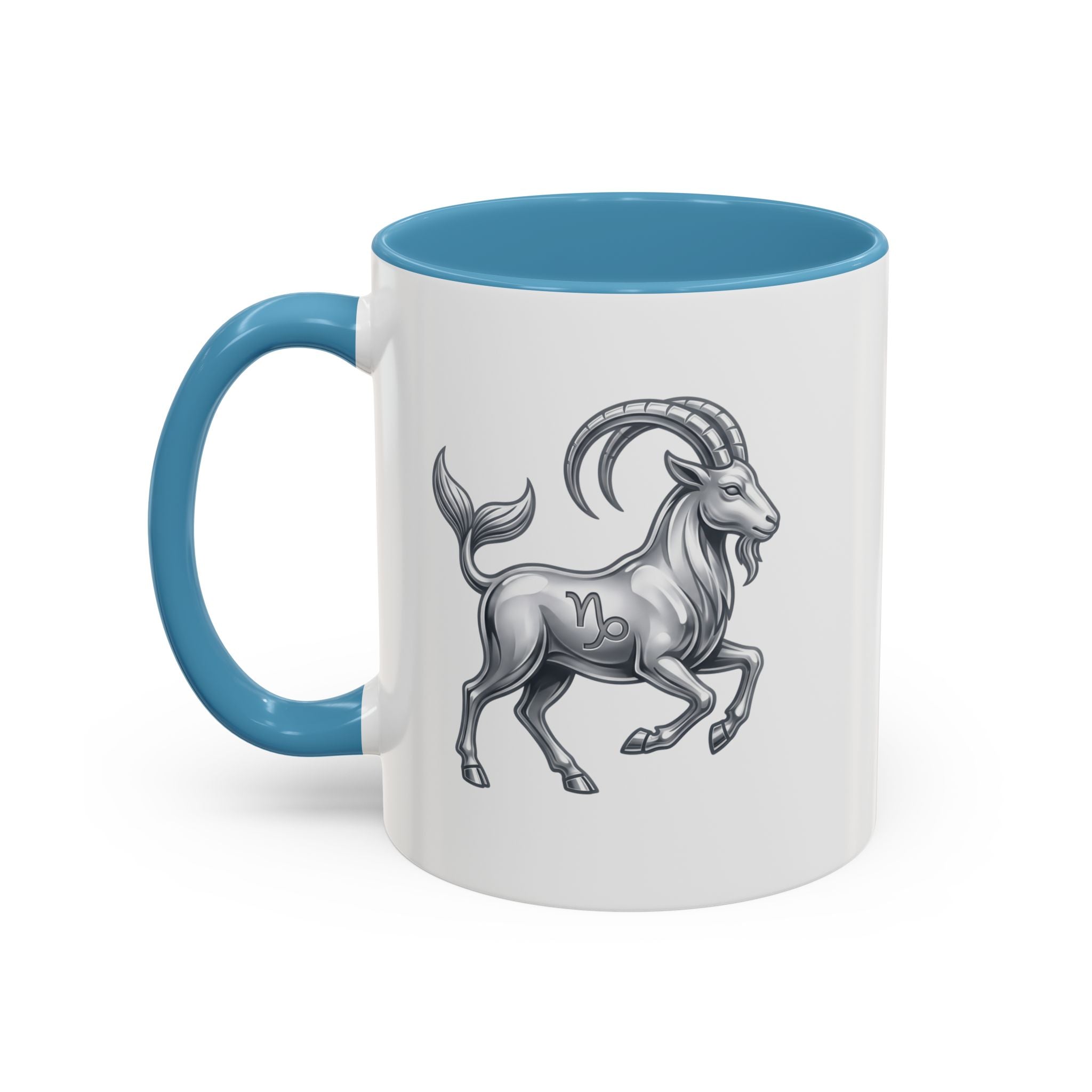 Capricorn Zodiac Accent Coffee Mug — Capricorn Goat Horoscope Gift