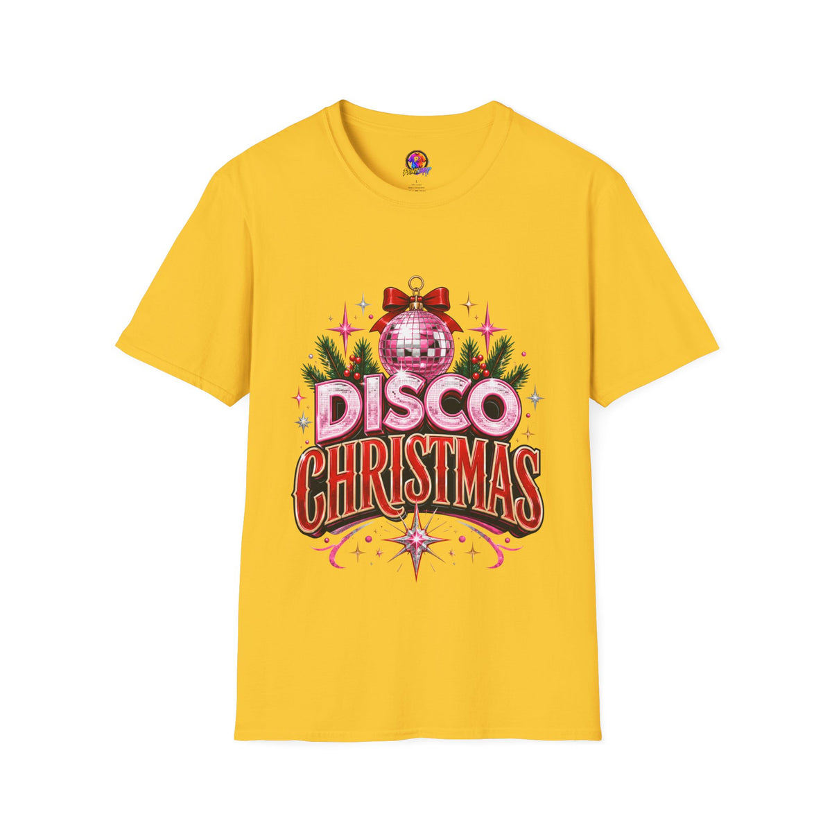 Disco Christmas T-Shirt — Retro Glitter Ornament Holiday Tee