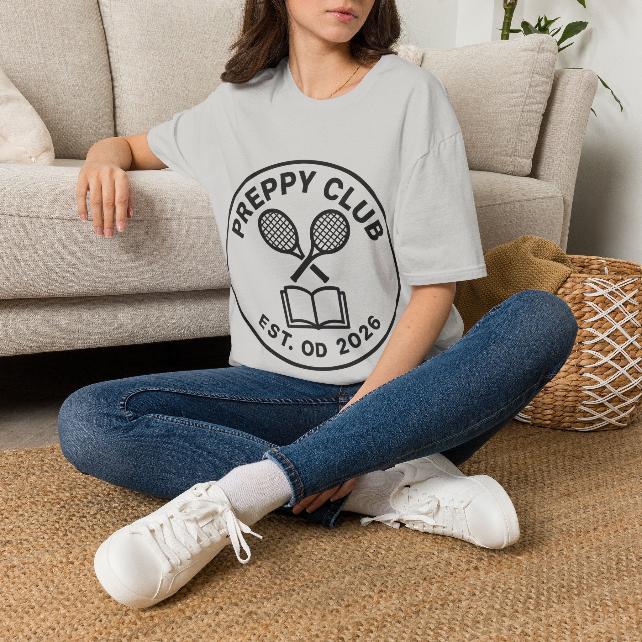 Preppy Club Tennis T‑Shirt — 'Preppy Club' Logo Tee (Est. 2026) - Trending Now - August 2026 Trends - Everyday Sporty T-shirt