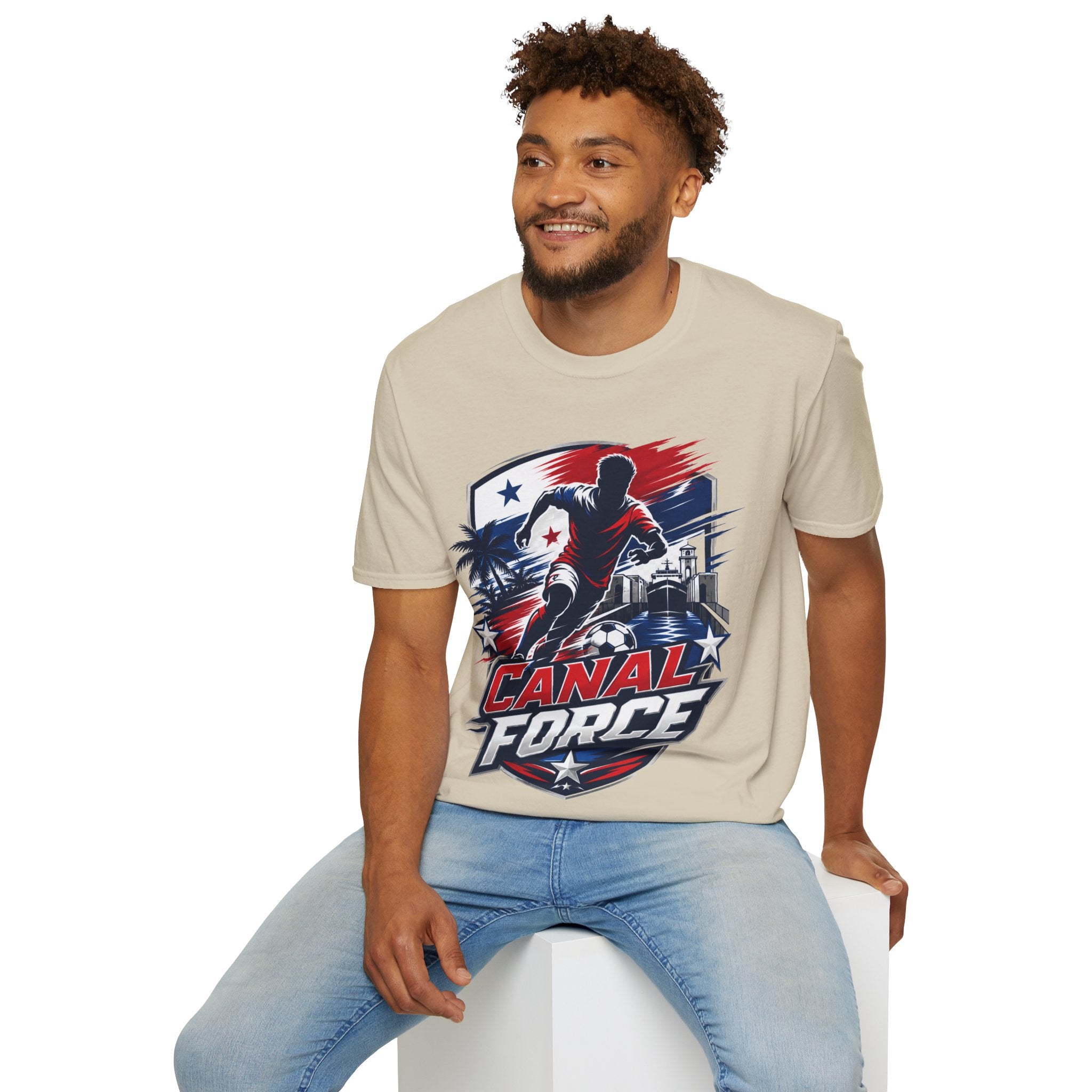 Canal Force Soccer T-Shirt - Patriotic Player Graphic Tee - Panama Shirt
