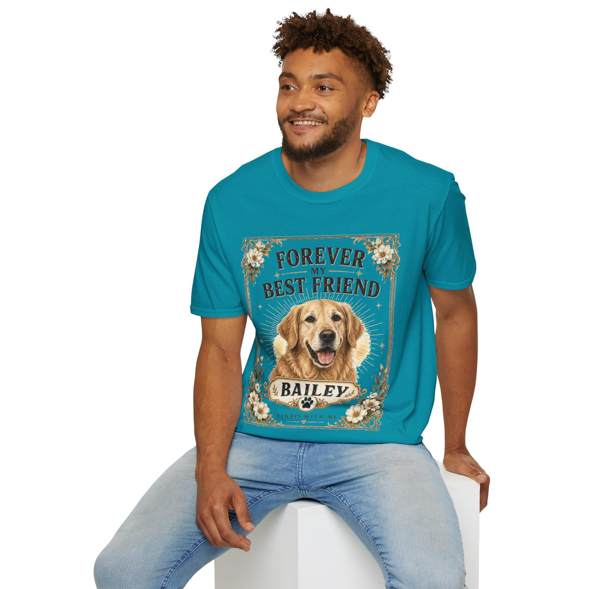 Forever My Best Friend Dog T-Shirt — Personalized Golden Retriever Tribute