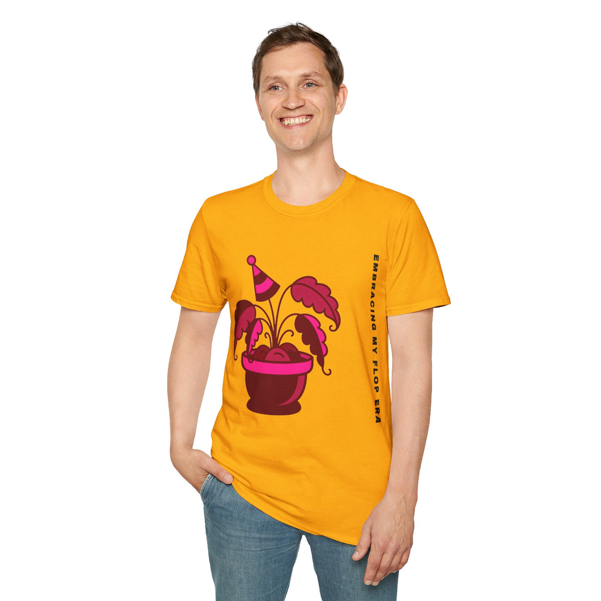 Plant Party T-Shirt — "Embracing" Pink Potted Plant Graphic - Trending Now - September 2026