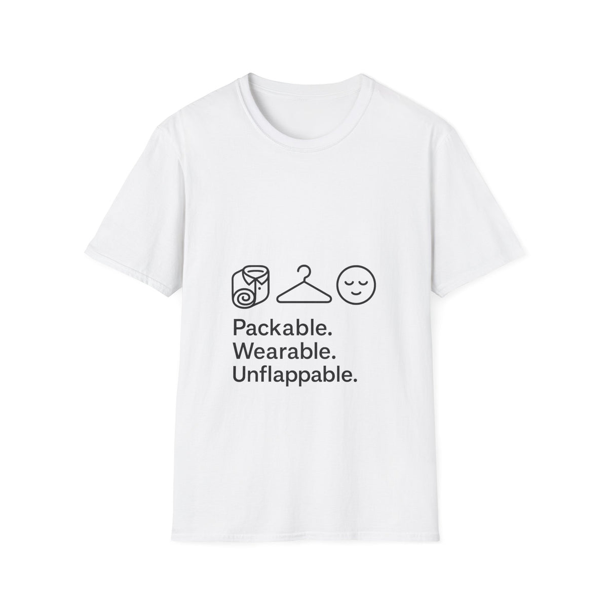 Packable. Wearable. Unflappable. T-Shirt — Minimal Travel Tee - Trending Now - October 2026