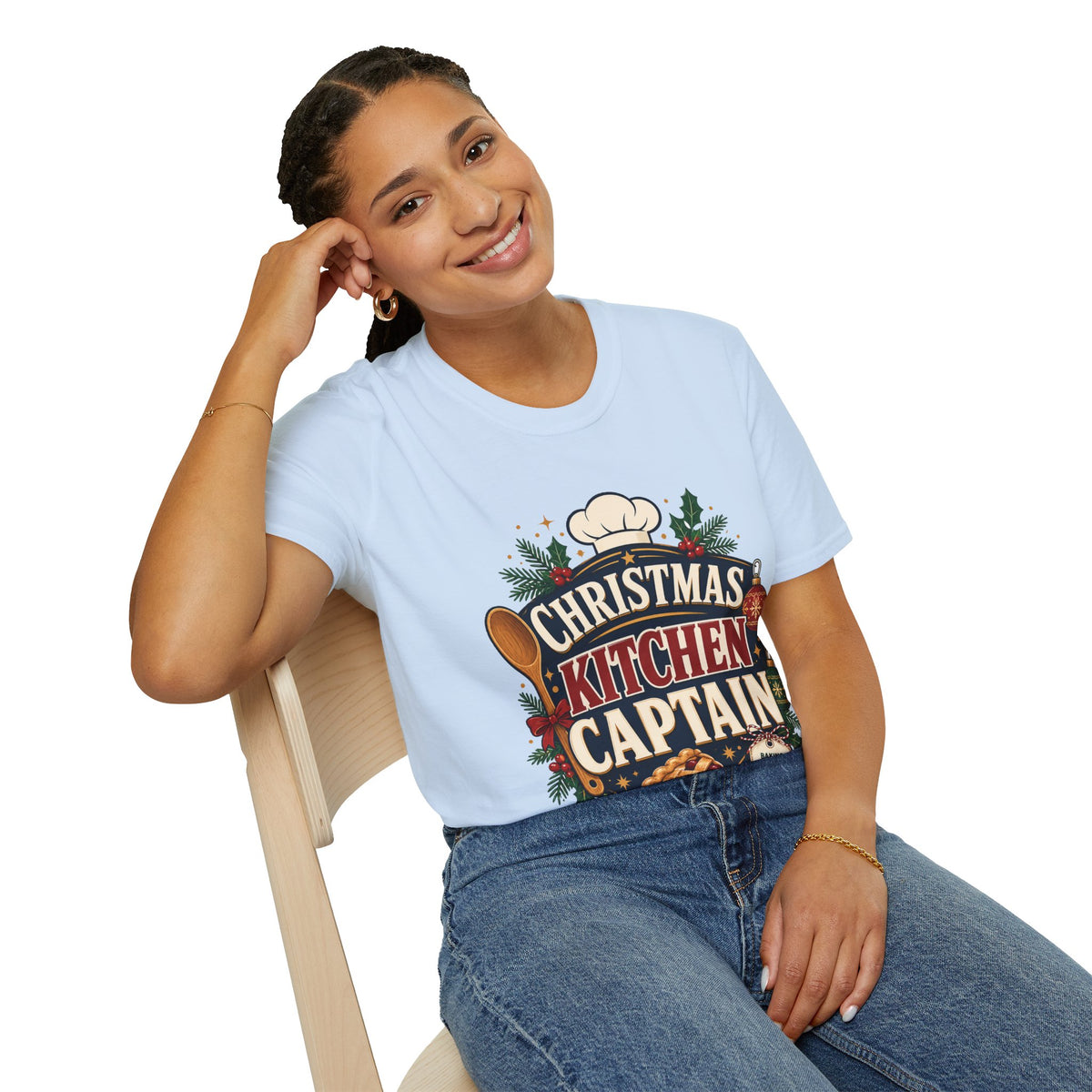 Christmas Kitchen Captain T-Shirt — Festive Holiday Cooking Tee