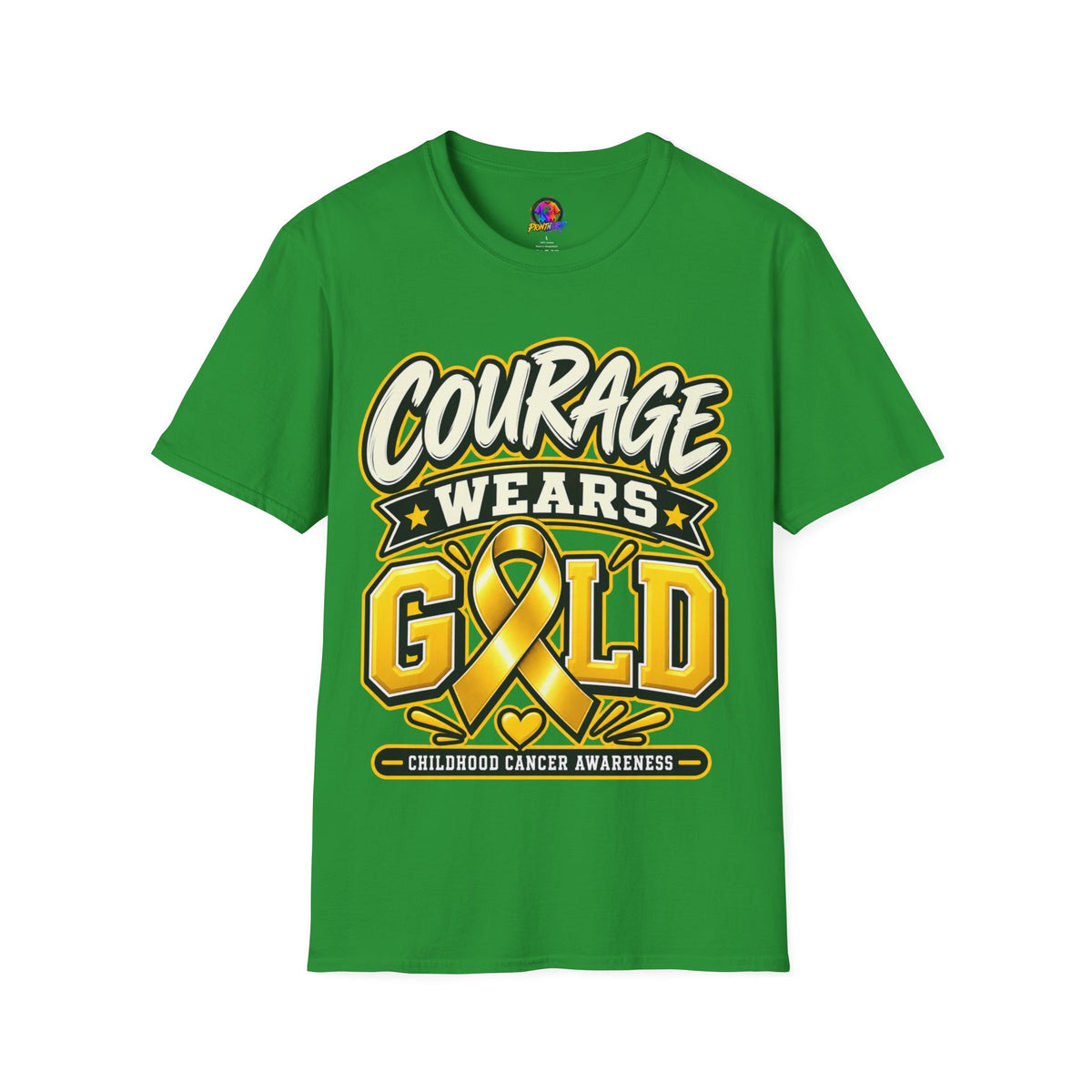 Childhood Cancer Awareness T-Shirt — "Courage Wears Gold"