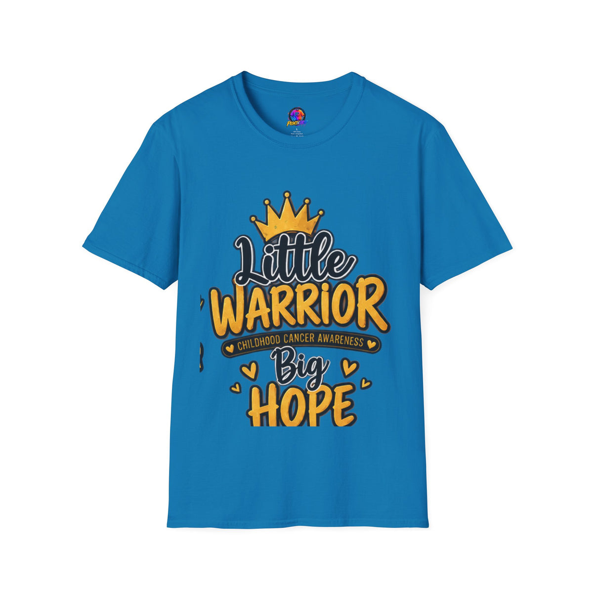Little Warrior Big Hope Kids T-Shirt — Childhood Cancer Awareness Tee