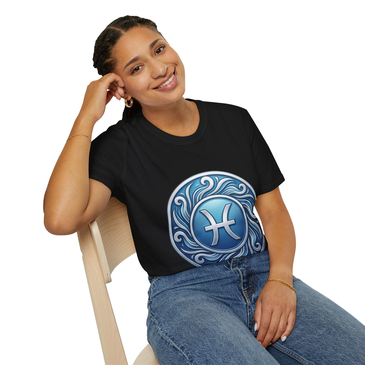 Pisces Zodiac T-Shirt – Blue Water Sign Astrology Tee
