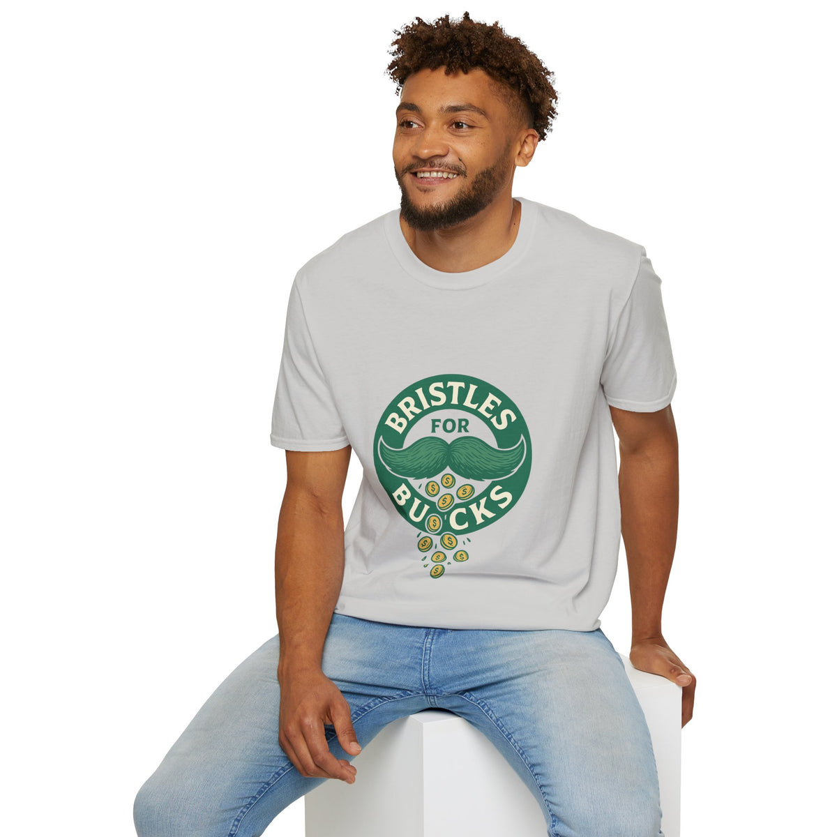 Bristles for Bucks T‑Shirt — Vintage Green Charity Donation Logo Tee - Trending Now - October 2026