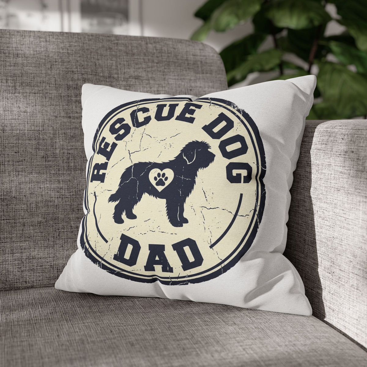 Funny Rescue Dog Dad Pillowcase