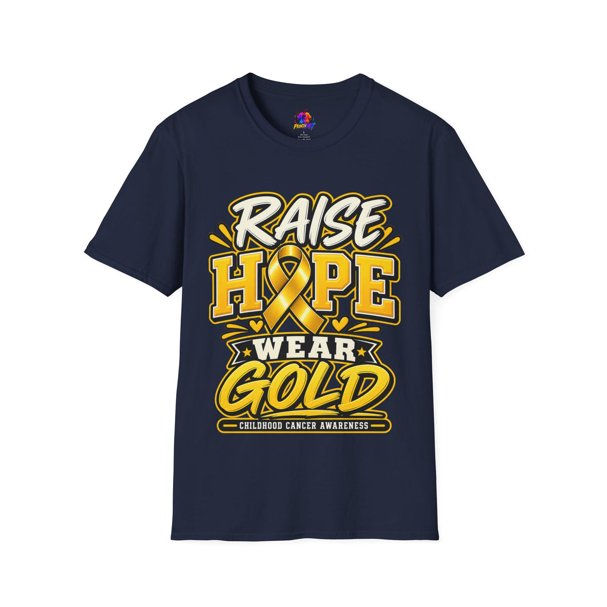 Raise Hope Wear Gold T-Shirt — Childhood Cancer Awareness