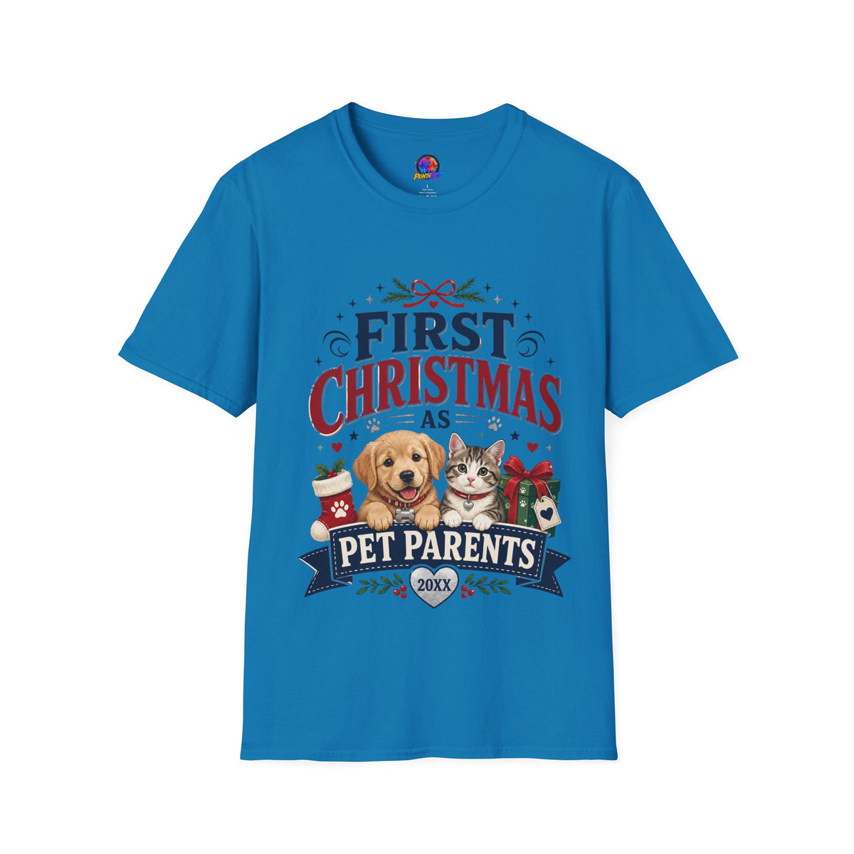 T-Shirt — "First Christmas as Pet Parents" Holiday Tee