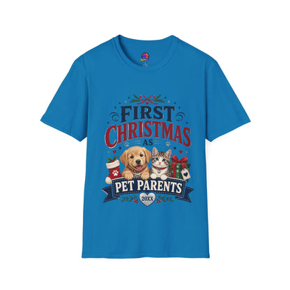 T-Shirt — "First Christmas as Pet Parents" Holiday Tee