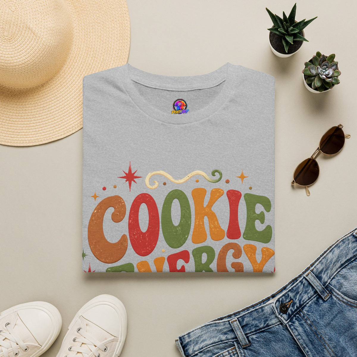 Cookie Energy Only T-Shirt — Festive Gingerbread Holiday Tee