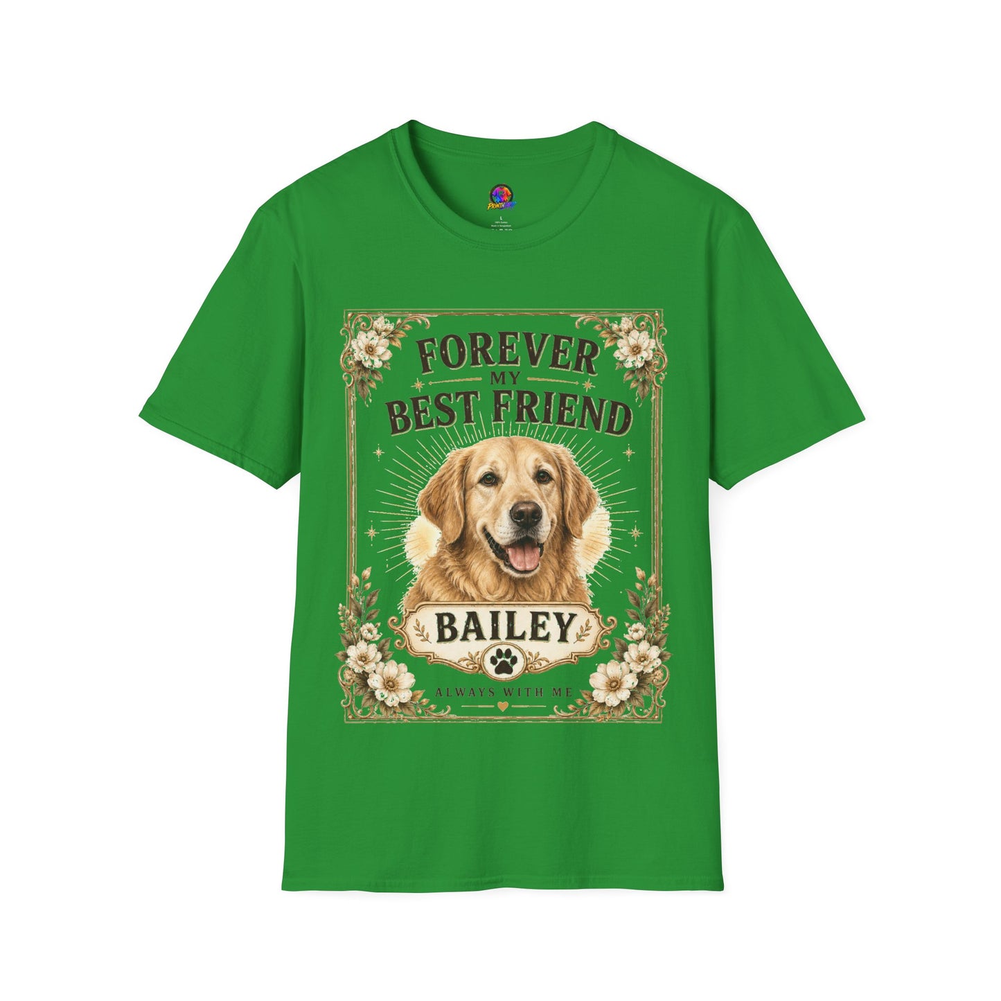 Forever My Best Friend Dog T-Shirt — Personalized Golden Retriever Tribute