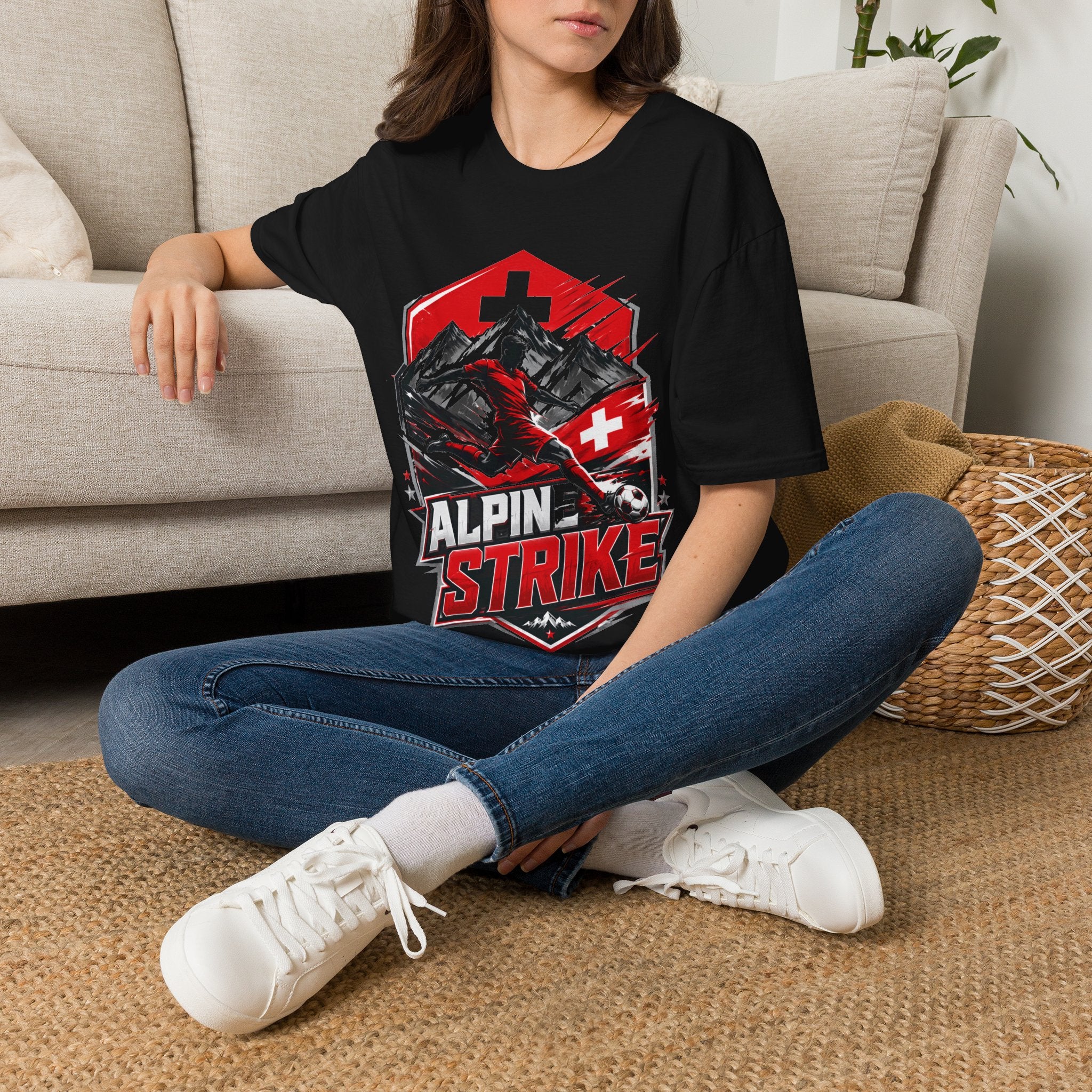 Switzerland Alpine Strike T‑Shirt – Swiss Mountain Ski & Snowboard Graphic