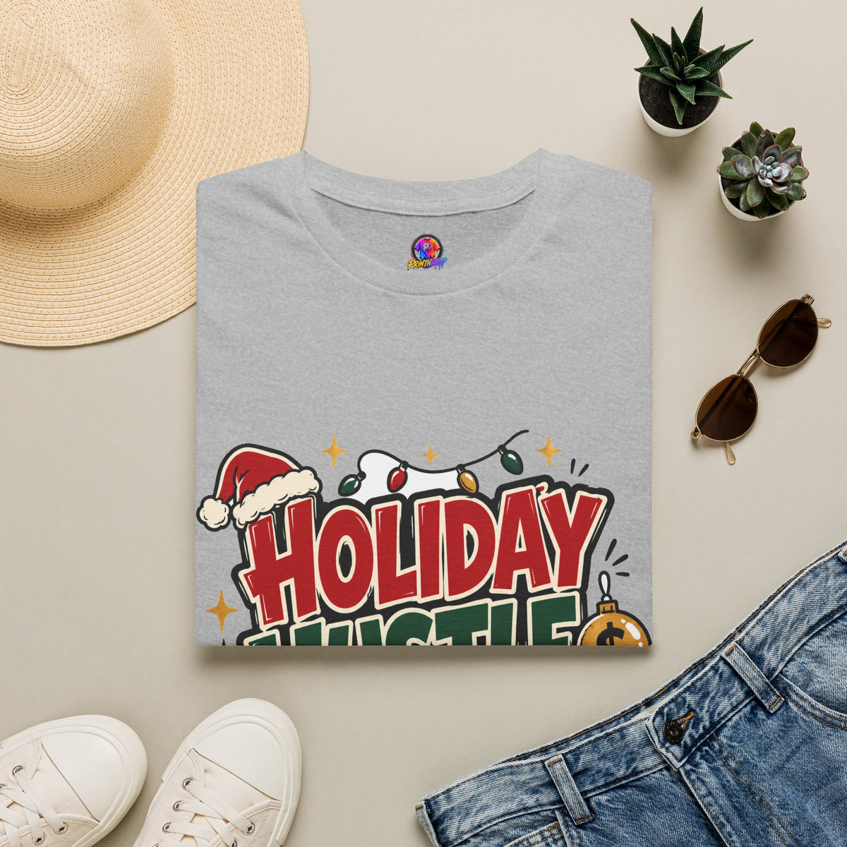 Holiday Hustle Mode T-Shirt — Funny Christmas Graphic Tee