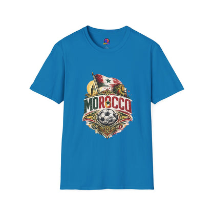 Morocco Soccer T-Shirt — Vintage Flag & Lion Football Tee