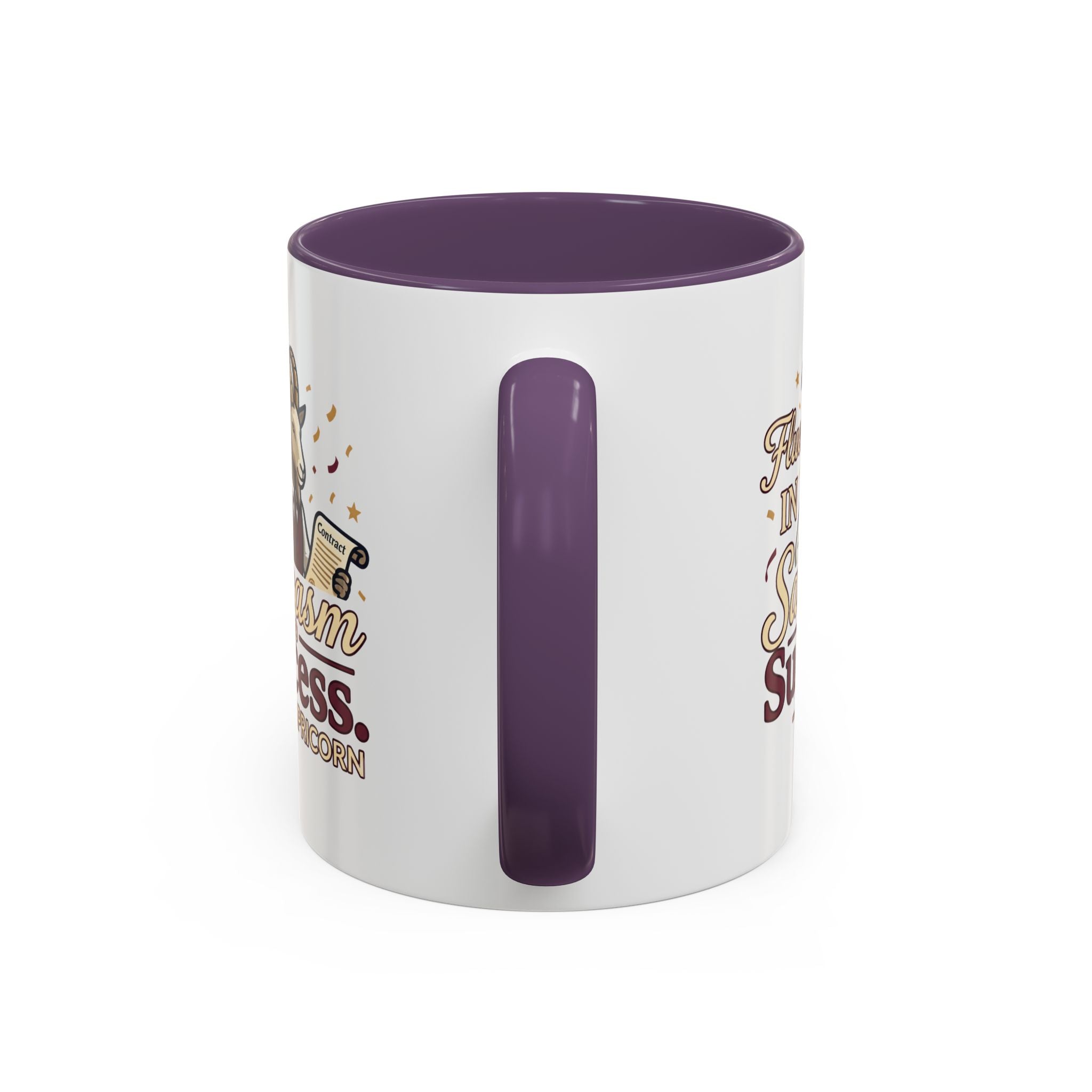Capricorn Coffee Mug — "Fluent in Sarcasm and Success" Accent Mug