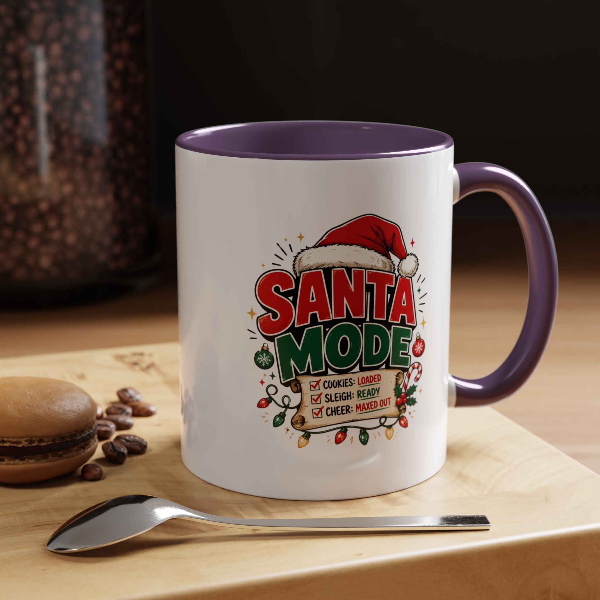 Santa Mode Coffee Mug — Christmas Holiday Accent Mug