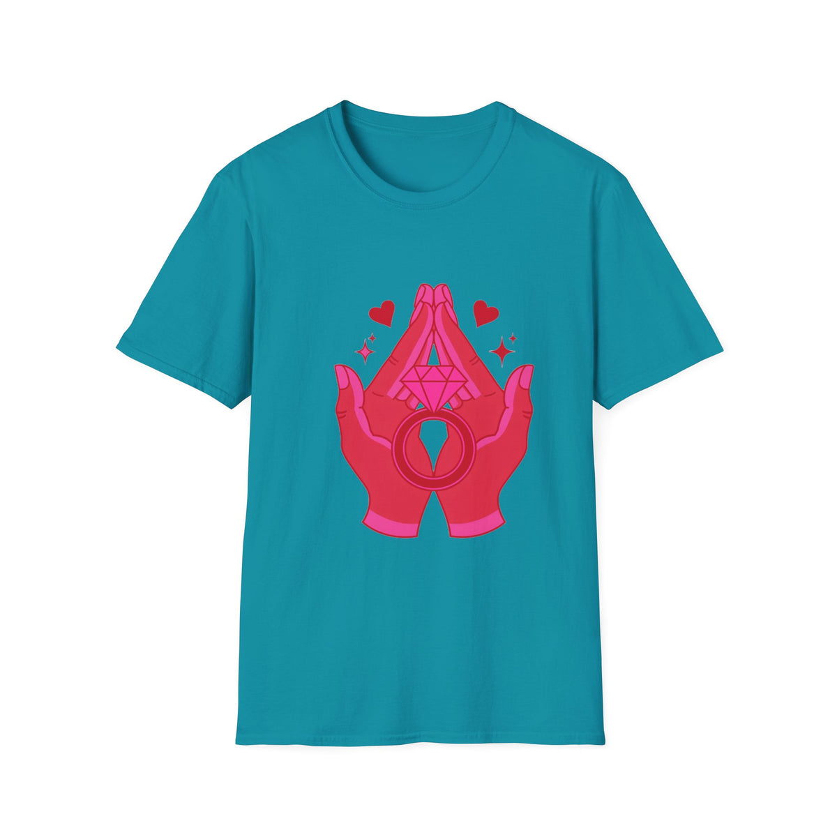 Manifested Hands Graphic T-Shirt — Pink Prayer Hands with Hearts - Trending Now - September 2026