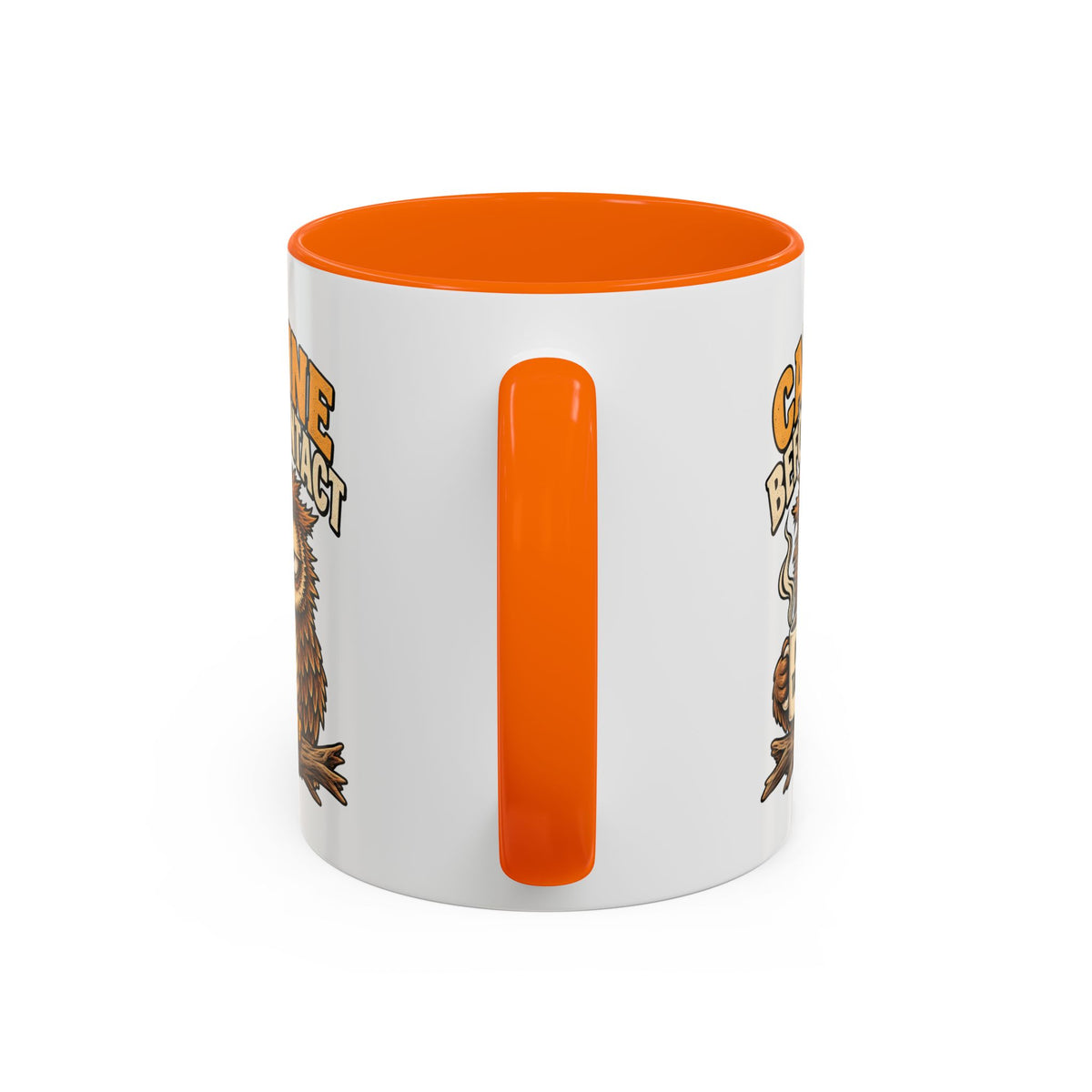 Funny And Witty "Caffeine Before Contact" Accent Coffee Mug (11, 15oz)