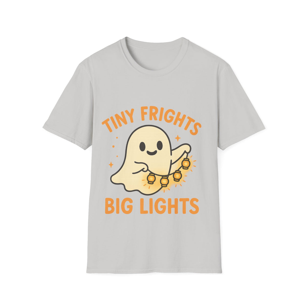"Tiny Frights Big Lights" Cute Ghost Tee | Spooky Season Halloween T-Shirt - Trending Now - September 2026
