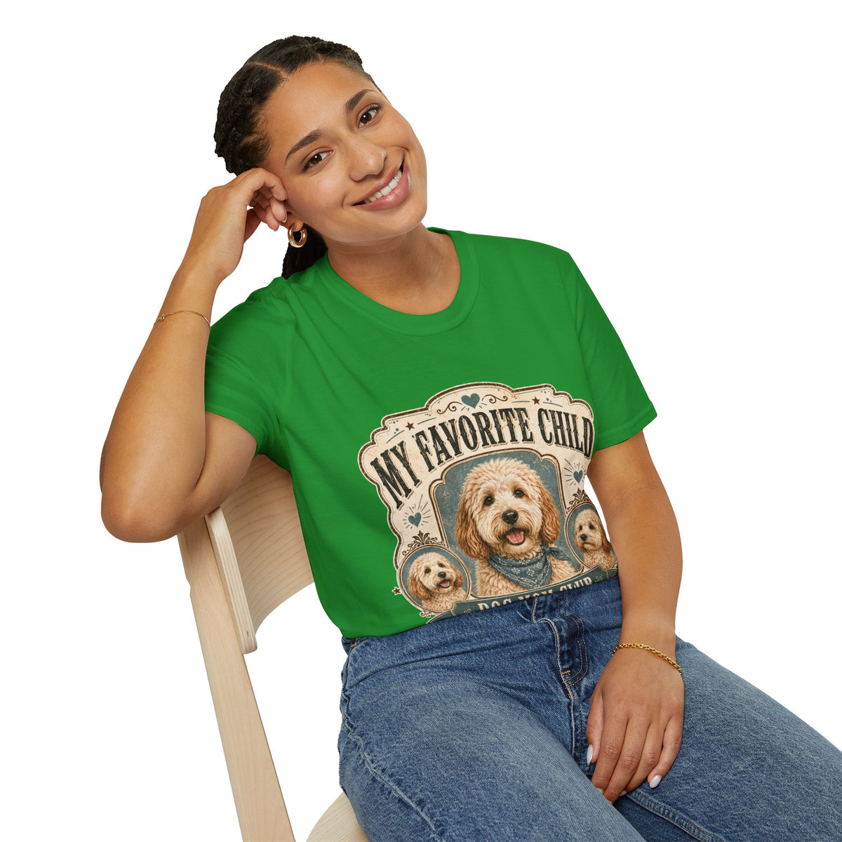 T-Shirt — "My Favorite Child" Dog Mom Club Graphic Tee