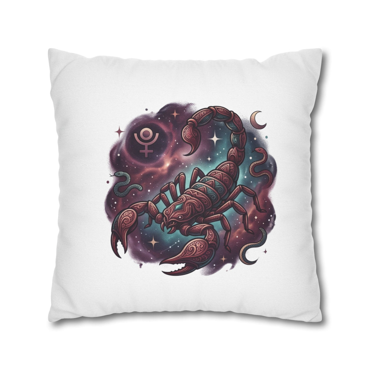 Scorpio Zodiac Scorpion Pillowcase — Astrological Night Sky Throw Pillow