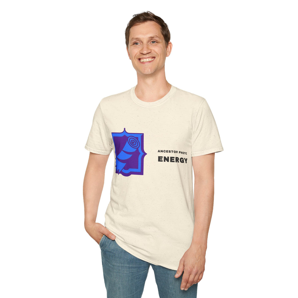 Rose Shield T-Shirt — Abstract Blue Rose Graphic Tee (Accent Text: 'ENERGY') - Trending Now - September 2026
